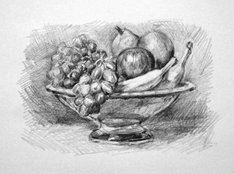 Как нарисовать фрукты карандашом