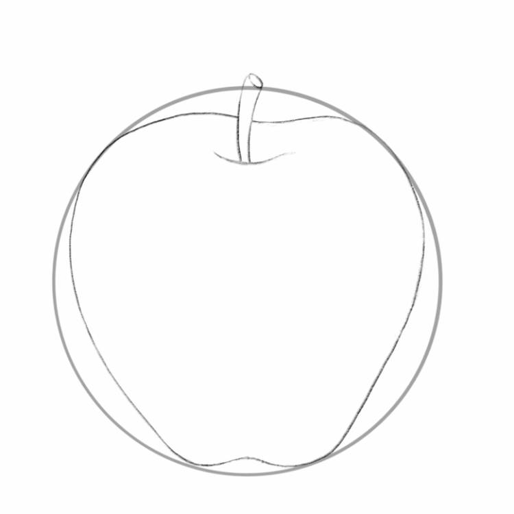 Как нарисовать яблоко карандашом 