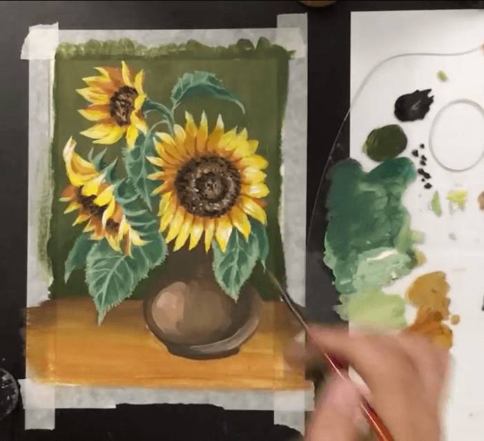 Как нарисовать цветы гуашью поэтапно для начинающих
