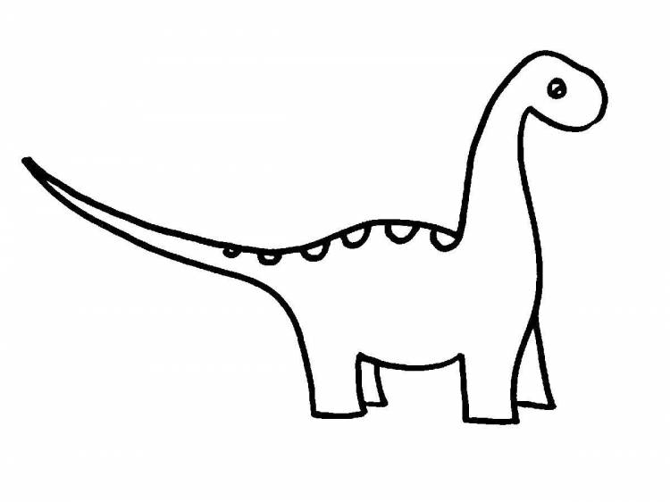 Рисунки динозавров для срисовки легкие