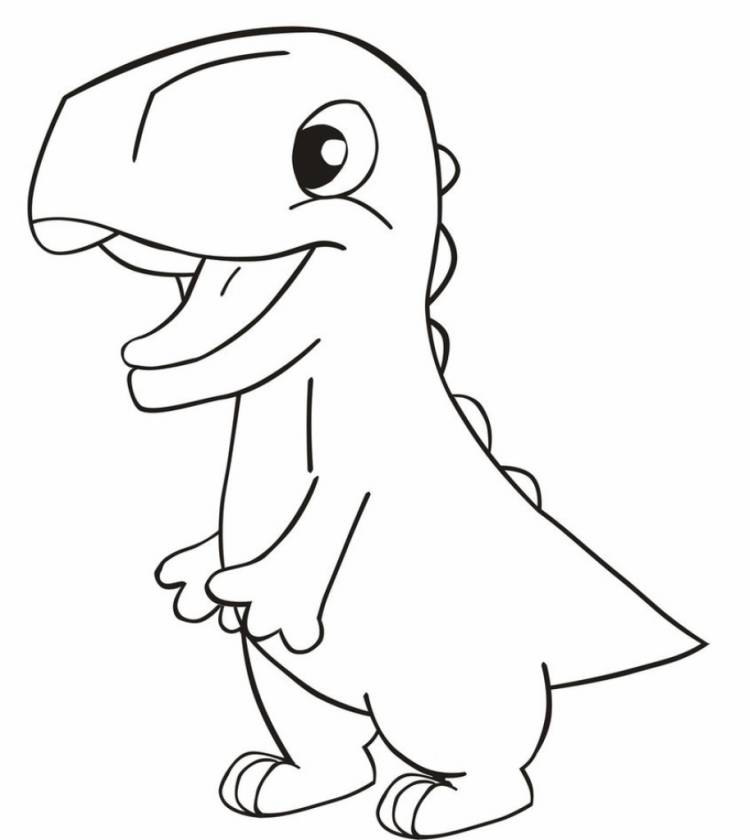 Рисунок динозавра карандашом для детей