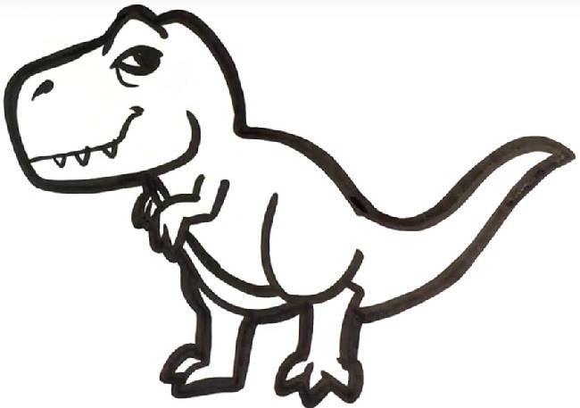 Рисунки динозавров для срисовки 
