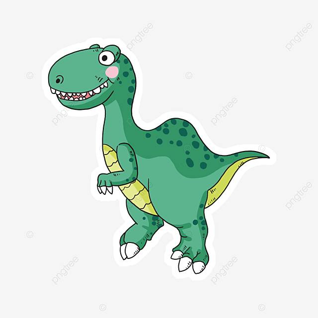 Вектор рисованной зеленый динозавр мультяшный милый рисунок линии иллюстрации PNG , ручной картирование, Зеленый динус, маленькие динозавры PNG картинки и пнг PSD рисунок для бесплатной загрузки