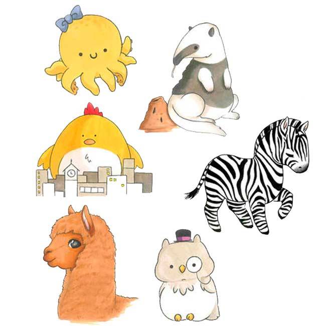 Картинки животных для срисовки Милые картинки животных (цветные)