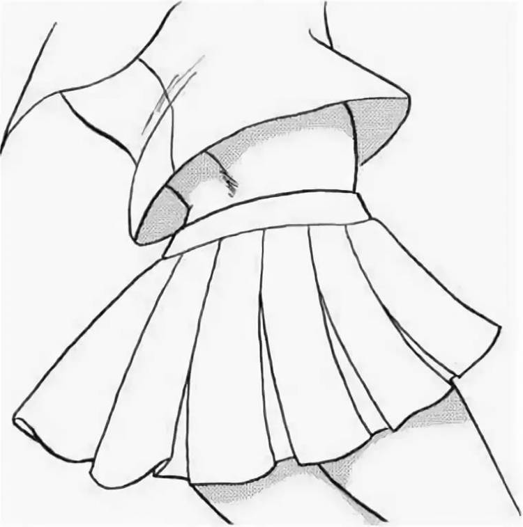 Рисунки одежды легкие аниме 