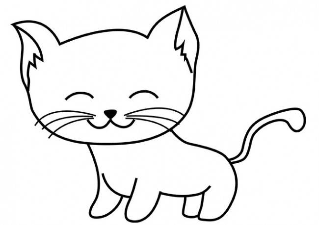 Рисунки котов и кошек для срисовки