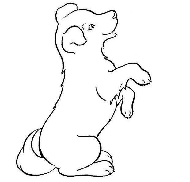 простых и красивых картинок собак для срисовки » Dosuga
