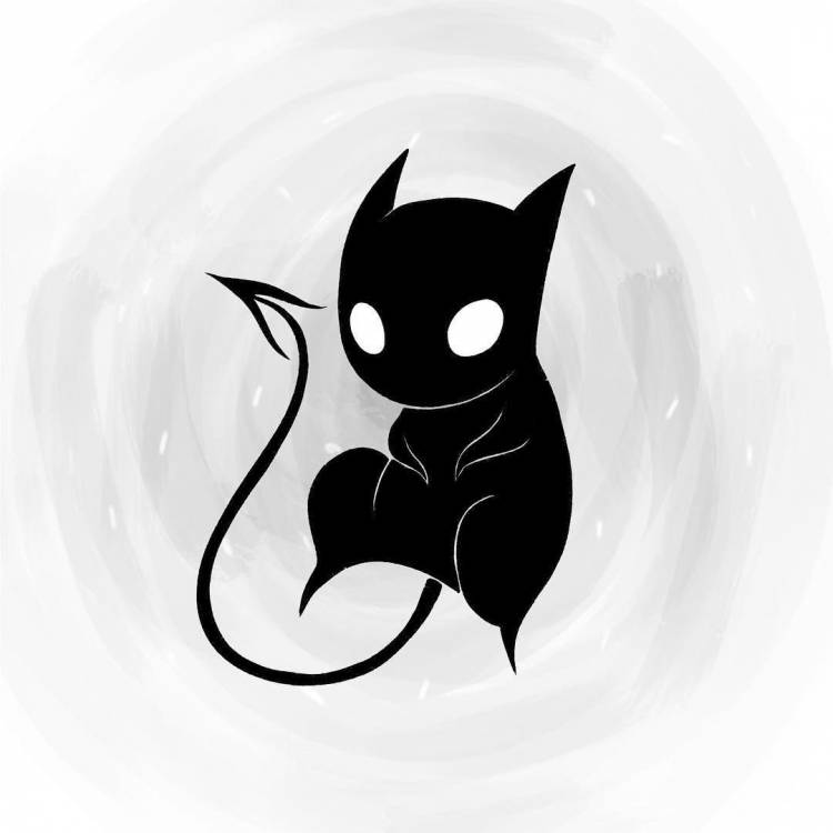 Черный кот для срисовки