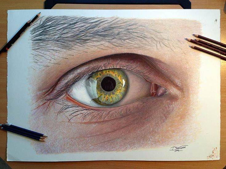 что можно нарисовать цветными карандашами, глаза цветными карандашами, профессиональные рисунки цветными…