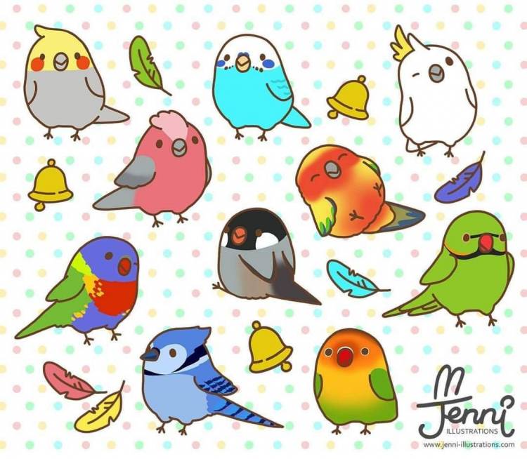 Рисунки животных и птиц маленькие 