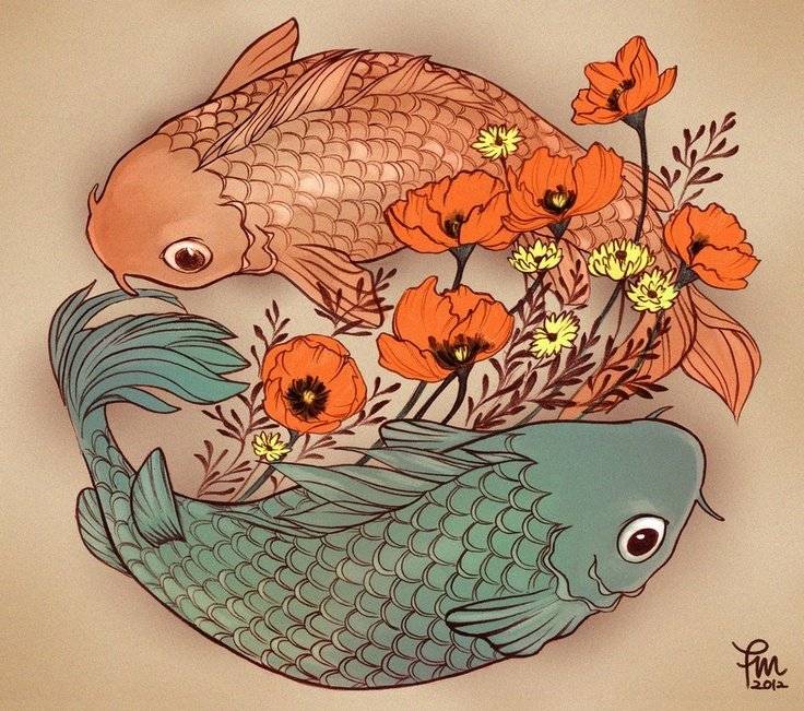 Рыба арт рисунок 