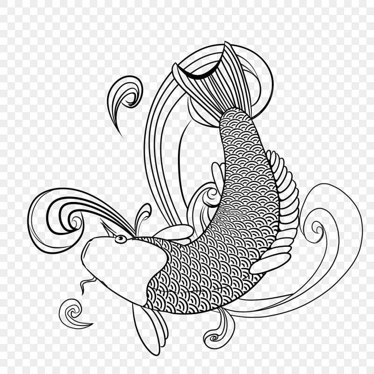 Рисование линий карп Парад золотых рыбок иллюстрация PNG , парад, рисования, Иллюстрация PNG картинки и пнг PSD рисунок для бесплатной загрузки