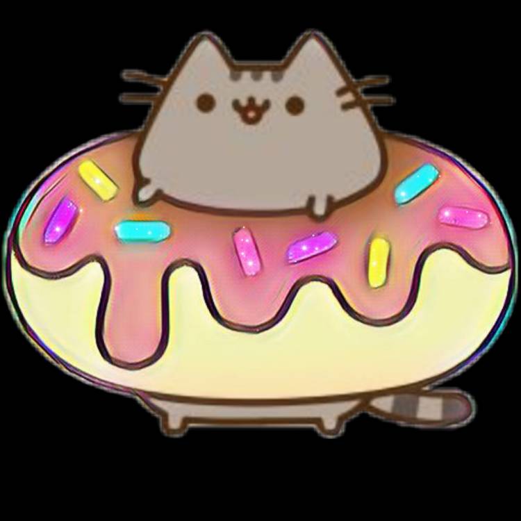 Кот в пончике рисунок