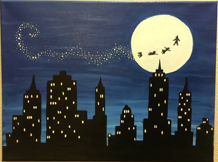 Рисунок на тему ночной город