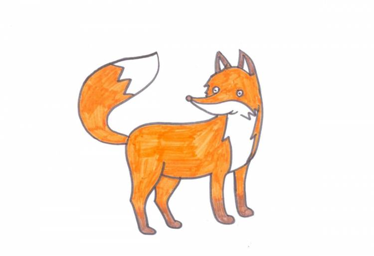 Рисунки лисы для срисовки 