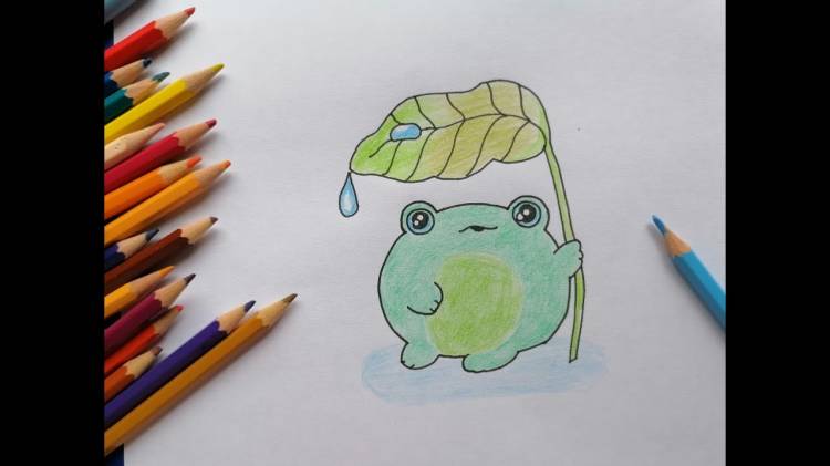 Как нарисовать милую и легкую лягушку