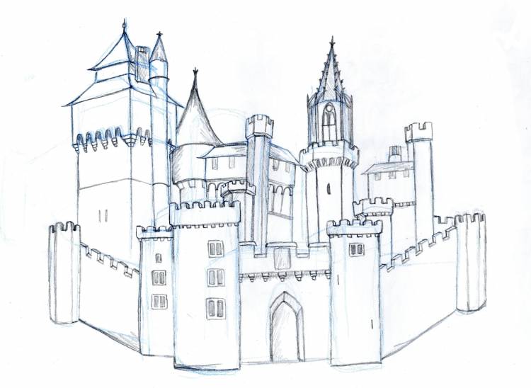 Рисунки замков карандашом для срисовки