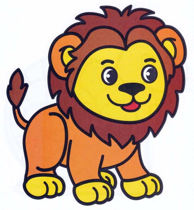 Рисунок маленького льва 