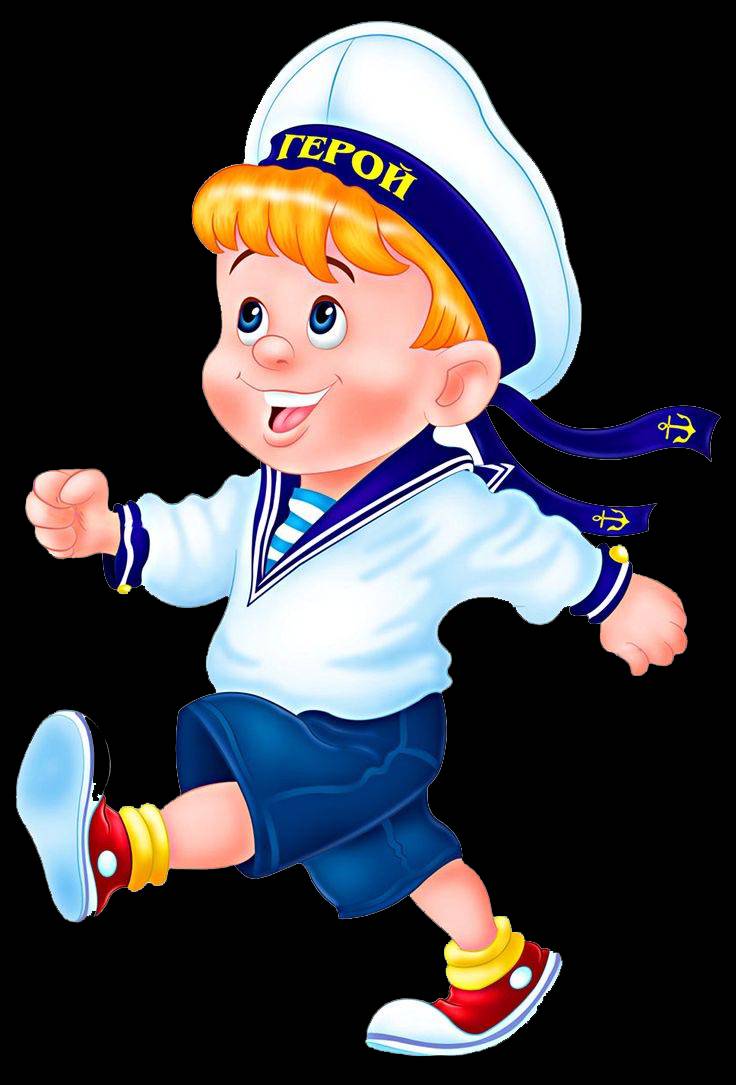 Мальчик-моряк на прозрачном фоне