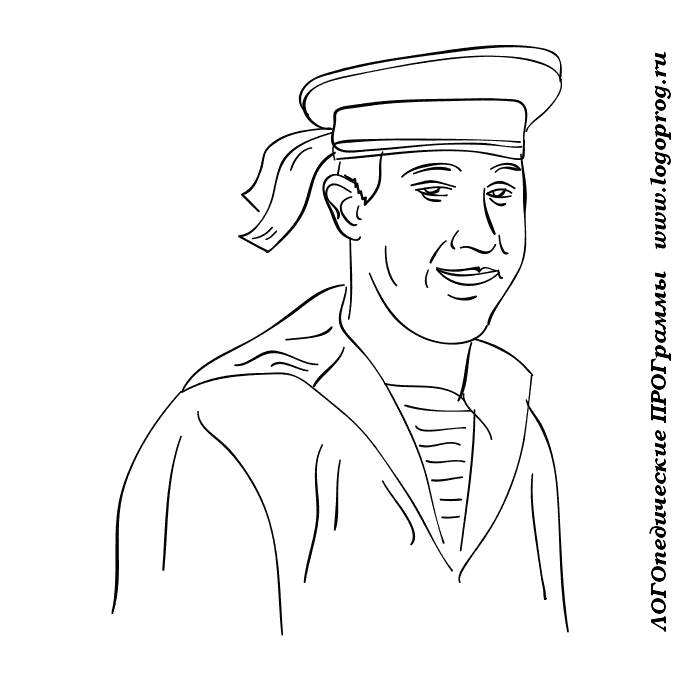 раскраски для детей на тему моряк