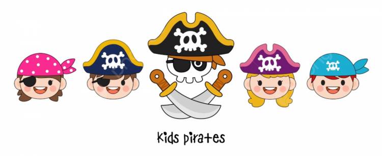 дети пиратский капитан и матрос персонажи PNG , Дети, шляпа, птица PNG картинки и пнг рисунок для бесплатной загрузки