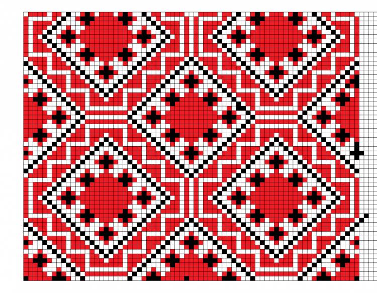 Схемы для вышивки крестиком белорусских узоров