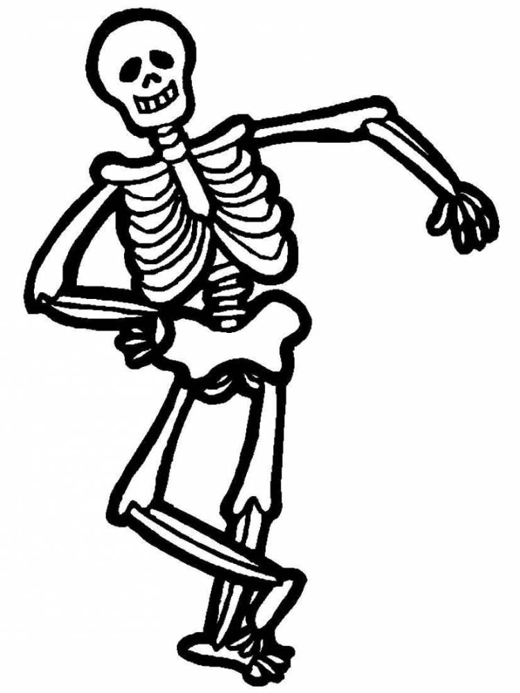Скелет хэллоуин рисунок 