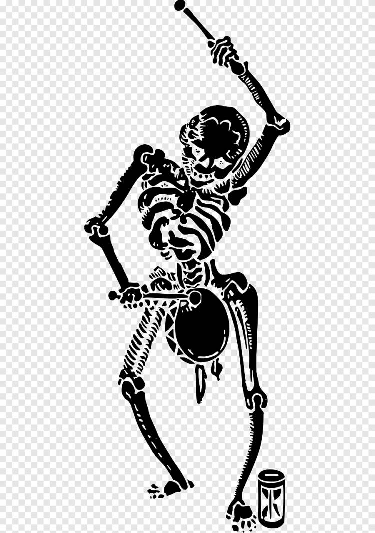 скелет, барабан, музыка, кости, смерть, мертвый, жуткий, Хэллоуин, memento mori, трафарет, png