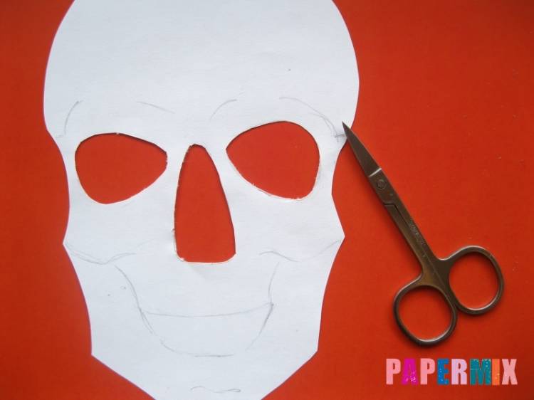 Как сделать маску скелета на хэллоуин из бумаги своими руками
