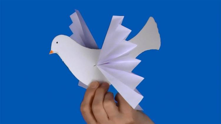Голубь мира поделка из бумаги