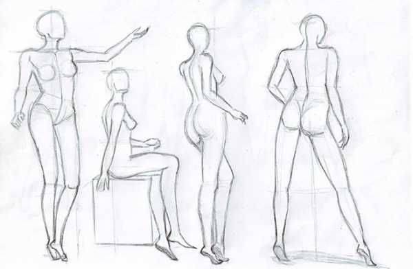 Как нарисовать человека стоя