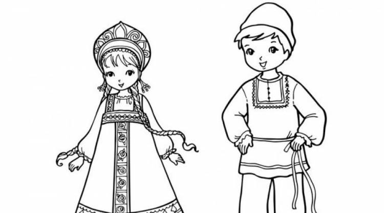 Как нарисовать татарский национальный костюм карандашом поэтапно