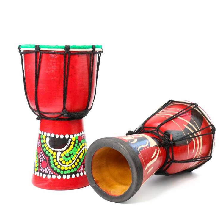 Профессиональный Африканский барабан красное дерево традиционный музыкальный инструмент ручной барабан для детского сада подарок для начинающих детей