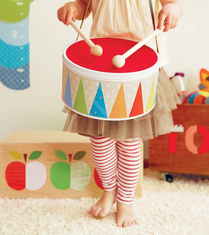 Как сделать детский игрушечный барабан своими руками