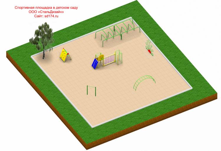 Спортивная площадка в детском саду