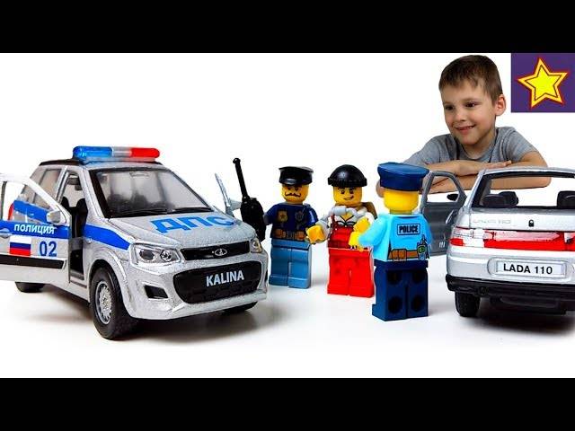 Полицейские машинки Лада Калина Кросс ДПС Police cars for kids