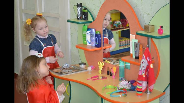 Уголок парикмахерская в детском саду