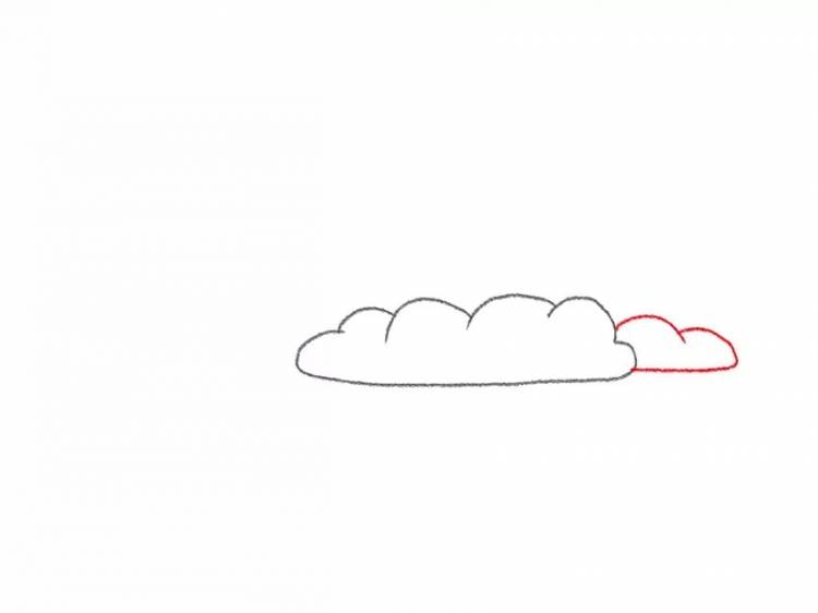 Как нарисовать грозовые облака с дождем для детей