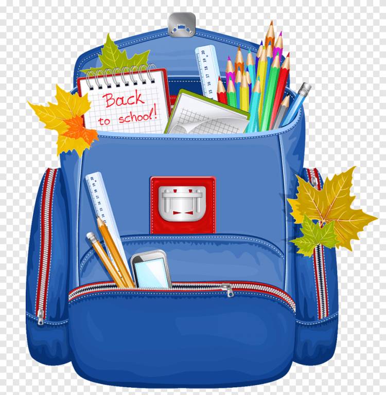 школьные принадлежности внутри сумки, Backpack School Bag, обратно в школу, школьные принадлежности, электрический Синий png