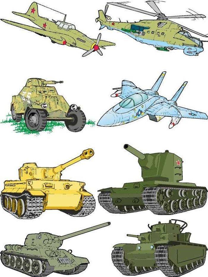 Картинки военной техники для детей