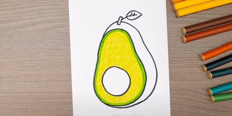 Как нарисовать авокадо