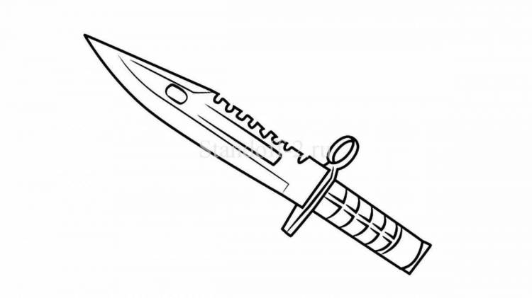 Раскраски Нож танто 