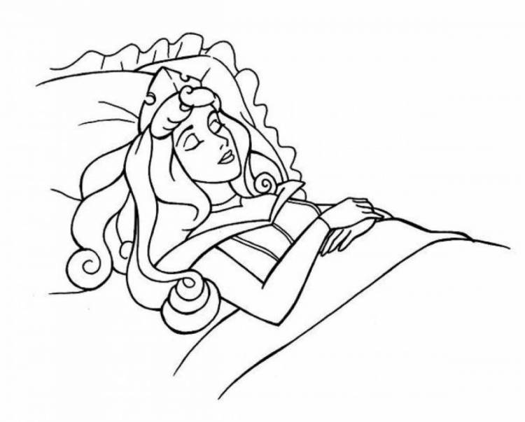 Спящая царевна рисунок легкий