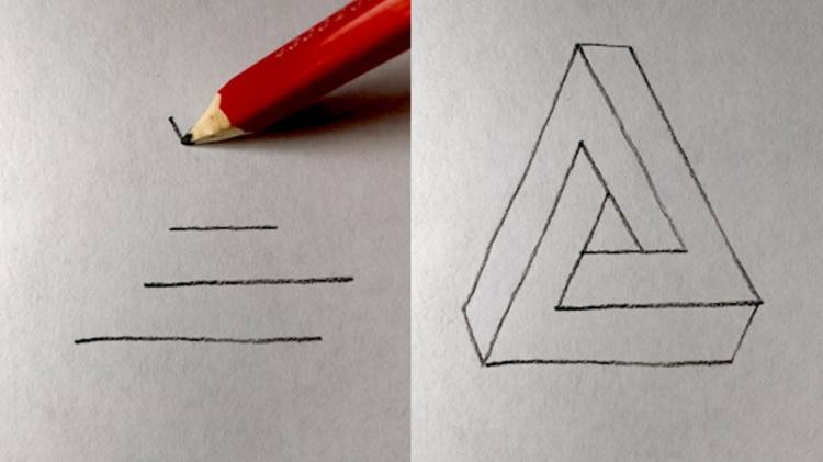 How to Draw an IMPOSSIBLE TRIANGLE