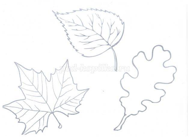 Рисование осенних листьев для детей методом тычка пошагово с фото