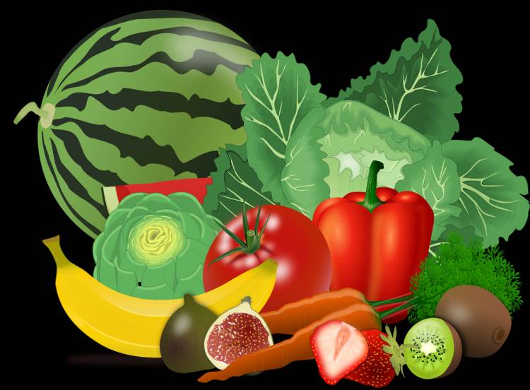 Картинки овощи и фрукты на прозрачном фоне 
