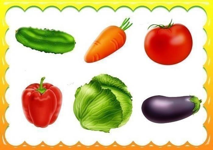 Картинки овощей для детей