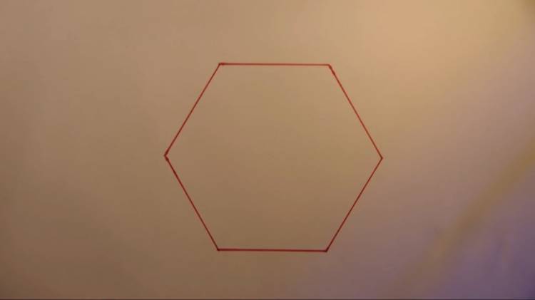 Как нарисовать правильный шестиугольник за