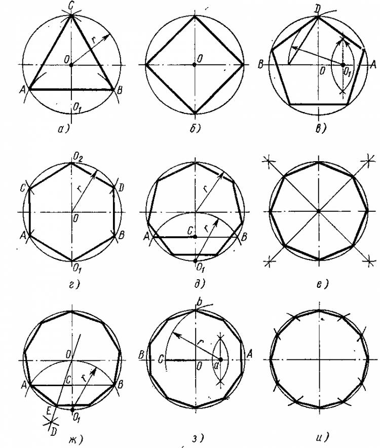 Как нарисовать восьмиугольник 