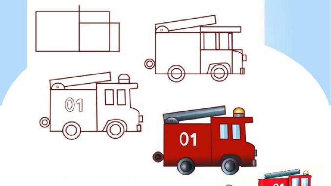 Конспект НОД по рисованию «Пожарная машина » для детей средней группы